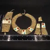 Conjuntos de jóias para mulheres italiano banhado a ouro artesanal corrente luxo colar pulseira conjunto presente de casamento 240130