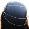 Hair Clips Vintage Moon Star Band For Women Girls Silver Color Tassel Head Chain Accessories Trend Jewerly Wholesale Gifts VGH031