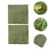 Carpets 2 Pcs Climbing Pet Fake Lawn Simulated Moss Artificial Grass Ceramic Tile Absorbent Mats Cotton Reptile Thick