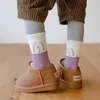 1-12歳の子供の靴下冬の厚い綿靴