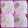 Nail Art Decorations 4 Boxes Holographic Decoration Heart Mixed Star Nails Accessories Flowers Drill Sequins Transparent Floral Ornaments