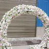 Decorative Flowers 3D Roll Up Artificial Wedding Arch Flower Arrangement Round Wall