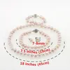 WUBIANLU 4 Färger Charmiga kvinnor 7-8mm White Real Pearl Necklace Armband Earring Jewelry Wholesale and Retail 240118