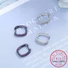 Creolen aus 925er-Sterlingsilber, rechteckige Ohrschnallen, eleganter Zirkon-Oval-Ohrring für Frauen, Verlobung, Hochzeit, edler Schmuck, Geschenk BSE930