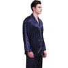 Herren-Pyjama-Set aus Seidensatin, Pyjama-Set, PJS-Nachtwäsche-Set, Loungewear, U.SSMLXLXXL3XL 4XL 240131