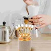 Conjuntos de louça Colher de Café Broca Balde Decorativo Colher Metal Misturando Colheres para Casa Liga de Zinco Prático