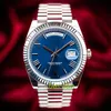 Relógio de luxo mundial da marca Melhor versão GM Relógio Day-Date 40mm Azul Roman Dial Ouro Branco 228239 Novo relógio automático ETA Cal.3255 com 2 anos de garantia RELÓGIOS MENS