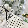 Odzież dla psa Cute Heart Cat Dress Hat Hat Summer Puppy Mała kostium spódnica Yorkshire Pomeranian Bichon pudle ubrania