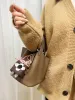 Hög version unisex nyckel plånbok lyx varumärke känguru koala päls mynt purses mini hink väska modedesign kvinnor plånbok med nyckelringar handväskor handväska totes hänge