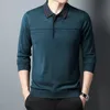 Poloshirt voor heren Niet-pluche Mode Casual Gebreide wollen trui met lange mouwen Warme polo's De Rayas 240123