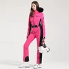 2024 Winter Ski Suit Thickened Thermal Overalls Snowboard Jacket Jumpsuits Slim Fitting Ski Set Wind Proof Waterproof 240122