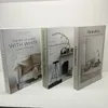 3 pçsset moda livros falsos decoração de luxo livro decorativo designer sala estar simulação decoração para casa presentes 240131