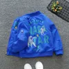 Printemps automne bébé garçons manteau mode dessin animé uniforme baseball sport veste pour 2-7 ans enfants vêtements d'extérieur décontractés 240123