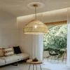 Pendant Lamps Modern Creative Handcrafted Rattan Art Lampshade Chandelier Designer's Style Restaurant Bedroom Tea Room Decor Lighting