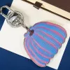 Luxury Designer Unisex Key Wallet Newest Pumpkin Graffiti Key Chain Shoulder Bag Handbag Totes Keyring Pendant Famous Designer Women's Purses Keychain Charms Gift