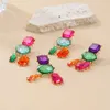 Dangle Earrings INS Bohemia Multi-layer Geometric Colorful Resin Women's Crystal Statement Jewelrys