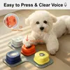 MEWOOFUN Cão Botão Gravar Falando Pet Comunicação Treinamento Vocal Brinquedo Interativo Bell Ringer Com Almofada e Adesivo Fácil de Usar 240118