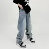 Pantaloni larghi ricamati lavati stile Harajuku Y2K per uomo donna tendenza moda streetwear gamba larga dritta 240127