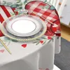 Table Cloth Valentine'S Day Love Eucalyptus Tree Rose Waterproof Tablecloth Decoration Wedding Home Kitchen Dining Room Round