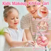 Kit de maquillage réel pour filles, ensemble de jeu de princesse lavable, jouets pour enfants, sûrs et Non toxiques, pour faire semblant d'anniversaire, cadeaux 240131