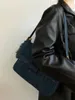 Midjepåsar xiuya trendyol axelväska high street flickor handväskor för kvinnors fashion casual denim täcker messenger bolso mujer