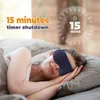 Eletriskt uppvärmt ögonmassage Instrument Komprimera 3D Steam Eye Mask Sleep Aid Vibrator Shade Gindnings Material Visual Therapy 240127