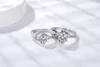 D VVS Ювелирное кольцо с муассанитом, серебро 925 пробы, женское обручальное кольцо с муассанитом из белого золота