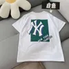 MLB krótkie rękawowe pary i damskie pary za vintage 3D Printed z krótkim rękawem Modna 23 wiosenna nowa marka NY Trendy