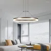 Lampadari Lampada ad anello Lampade da soffitto moderne per decorazioni di soggiorno Lampadari Illuminazione da tavolo da pranzo Lampade a sospensione Casa