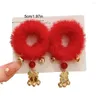 Hair Accessories 1pair Red Bow Children Rope Hairball Tang Suit Chinese Year Headwear Tassel Hanfu