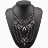 Halsband örhängen Set Fashion Chunky Statement Metal Chain Choker Pendant Summer Bib Luxury For Women Jewelry