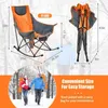 Camp Furniture 2 Stück übergroßer, beheizter Campingstuhl für Erwachsene, zusammenklappbare Outdoor-Schaukelstühle mit 3 Heizstufen, robuster, tragbarer Schaukelstuhl