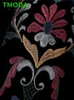 T Moda Women Fashion Contrast Embroideryベルベット作物オープンブレザーコートヴィンテージ長袖女性アウターシックベステフェム240202