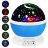 Night Lights Starry Projector Light Rotating Sky Moon Lamp Galaxy Lamps Home Bedroom DecorationStarlight Christmas For Kids Gift