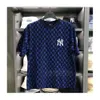 Han Chao Brand MLB24高品質NEW NYフルレーベルオールドフラワーレジャースポーツメンズとレディースカップル半袖Tシャツ