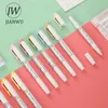 JIANWU 5PcsSet Mildliner Doubleended Highlighters Cute Soft Oblique Head Student Writing Marker Pen Kawaii Stationery Supplies 240124