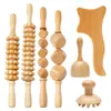 Holz Therapie Massage Set Maderoterapia Massage Roller Anti Cellulite Abnehmen Gua Sha Für Körper Zurück Fuß Masajeador 240118