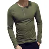 Homens camisetas Manga Longa Mens T-shirt Sexy V-Pescoço Básico Tees Slim Fit Casual Sports Muscle Designer Sólido Tops Base