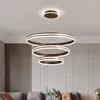 Lustres minimaliste Led salon salle à manger cuisine chambre moderne plafond Lustre éclairage cercle lampe suspendue Lustre