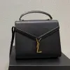 2024 Poudre 디자이너 Cassandra Purse Medium Emed 손잡이 곡물 데 가죽 어깨 고품질 메신저 Tote Bag Fashion Crossbody Bag