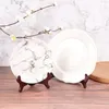 Decorative Plates Wooden Easel Wood Wedding Table Po Card Stand Plate Display Holder Home Decor