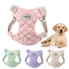 Dog Apparel Adjustable Pet Harness Warm Plush Vest Dogs Cats Harnesses Puppy Chest Strap Waterproof Carrying Clothing