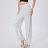 Pantalon à jambes larges pour femmes, Baggy à paillettes, taille haute, droit, brillant, décontracté, ample, couleur unie, élastique, survêtement