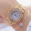 Les femmes regardent Diamond Gold Watch Ladies Gives de poignet Luxury Brandie de luxe Bracelet Femme Relogio Feminino 240131