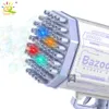 HUIQIBAO Bazooka Seifenblasenpistole Rakete 69 Löcher Seifenblasenmaschine Sommer Automatisches Seifengebläse mit Lichtspielzeug für Kinder Kinder Geschenk 240202
