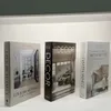 3 pçsset moda livros falsos decoração de luxo livro decorativo designer sala estar simulação decoração para casa presentes 240131