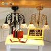 1 12 Dollhouse miniaturowe lampy Lampy Lampy sufitowe Lampy sufitowe żyrandol Lighting Lighting Meble Domowe Dorob