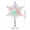 Christmas Decorations Tree Topper Lighted With White Snowflake Projector LED Glitter For