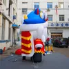 wholesale Livraison gratuite belle mascotte gonflable éléphant avec bande LED et ventilateur pour la décoration de Noël de la famille américaine