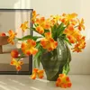 Decoratieve bloemen 5 stuks Grote Open Tulpen PU Faux Real Touch Bruiloft Decoratie Flores Artificiais Boeket Party Home Decor Businessflower